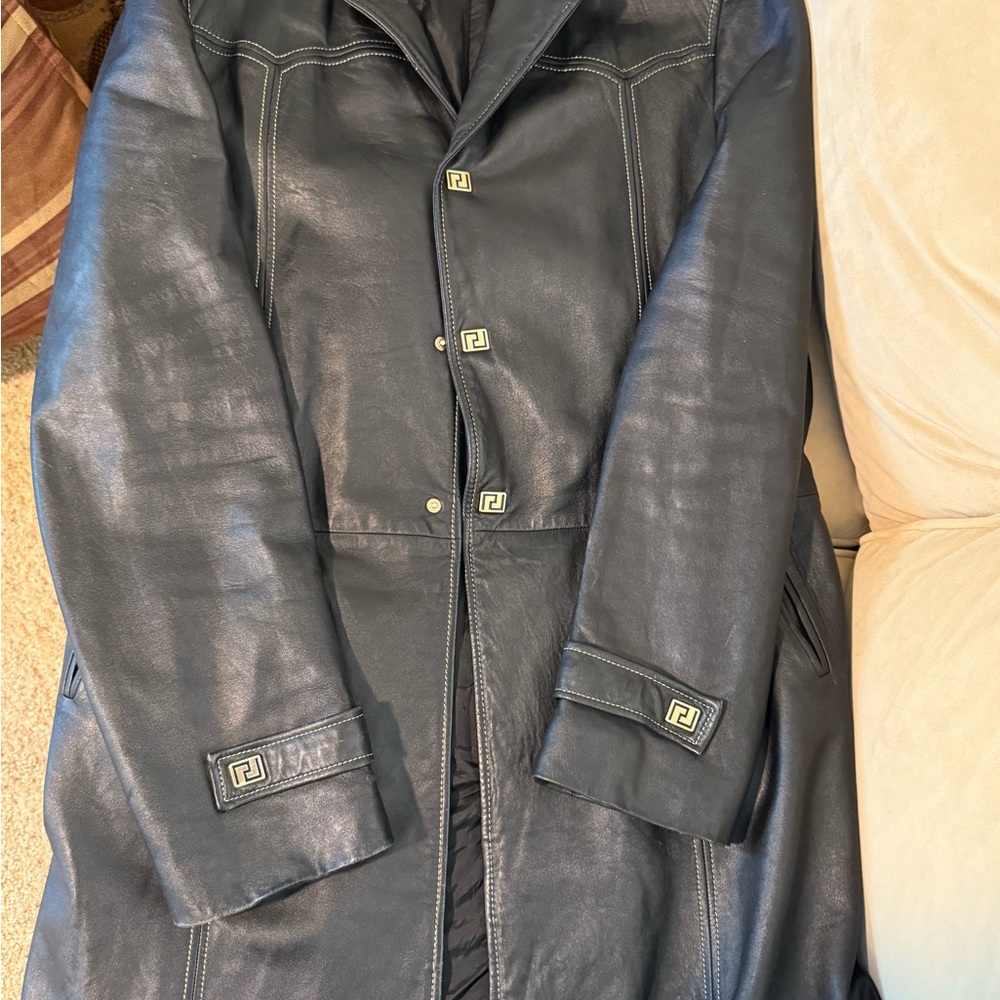 Versace Jeans Collection Charcoal Trench Coat